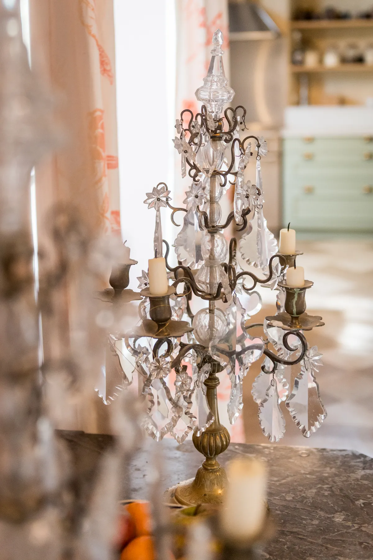 Chandelier en cristal, salle à manger